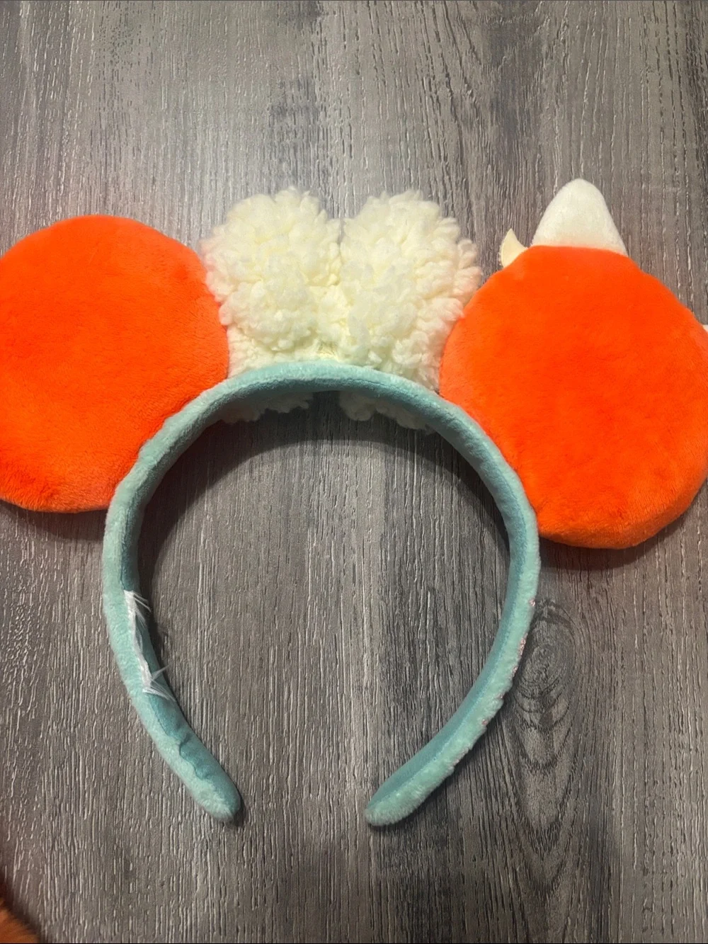 Kids Plush Character Headband in Orange and Light Blue